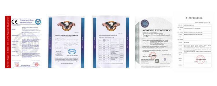 Adjustable Length Post OP Knee Brace Certificate